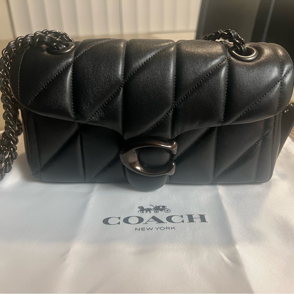 Coach Black Quilted 20 Crossbody Bag